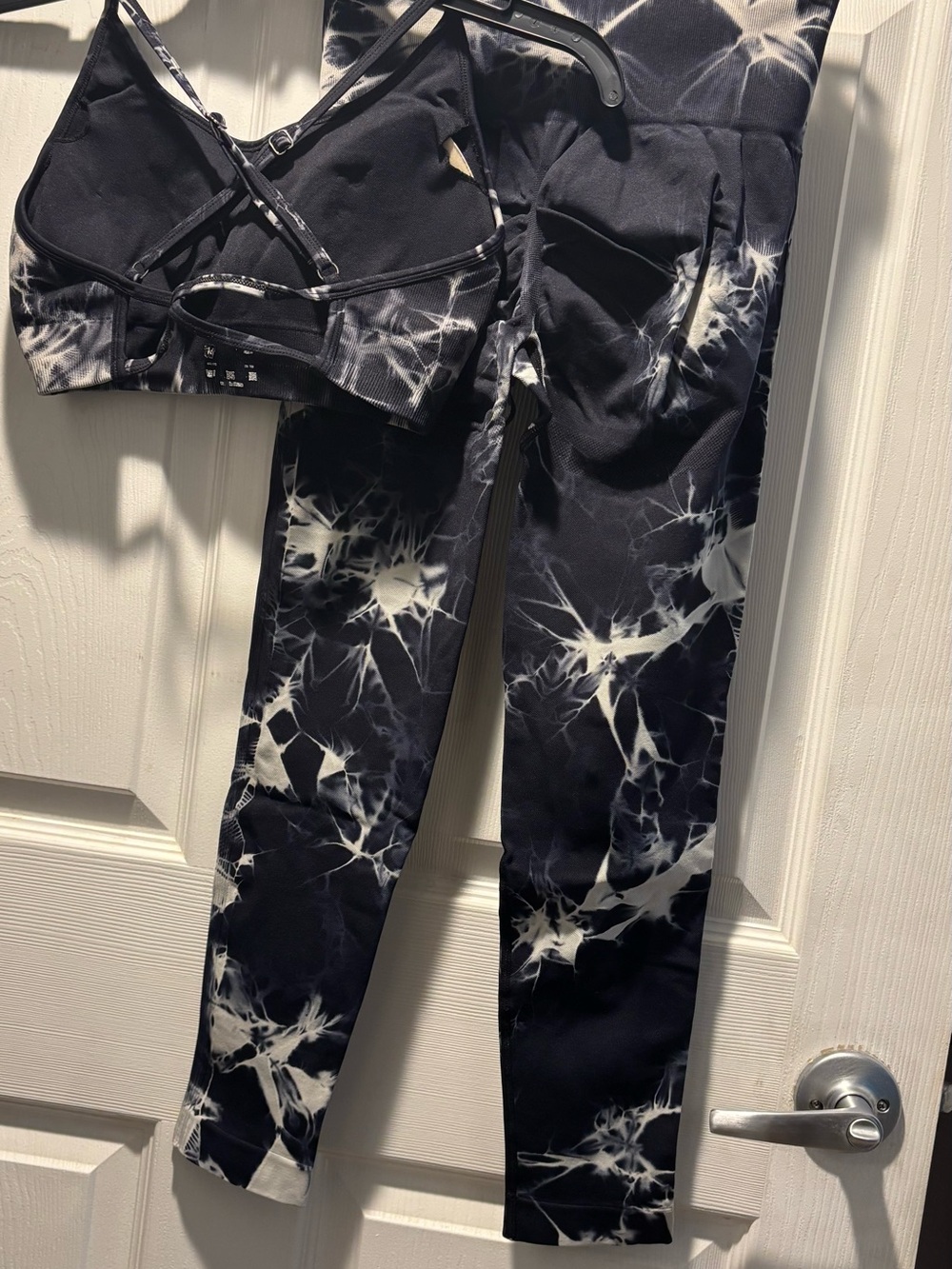 Women’s Black & White top & Tie-Dye High-Waist leggings
